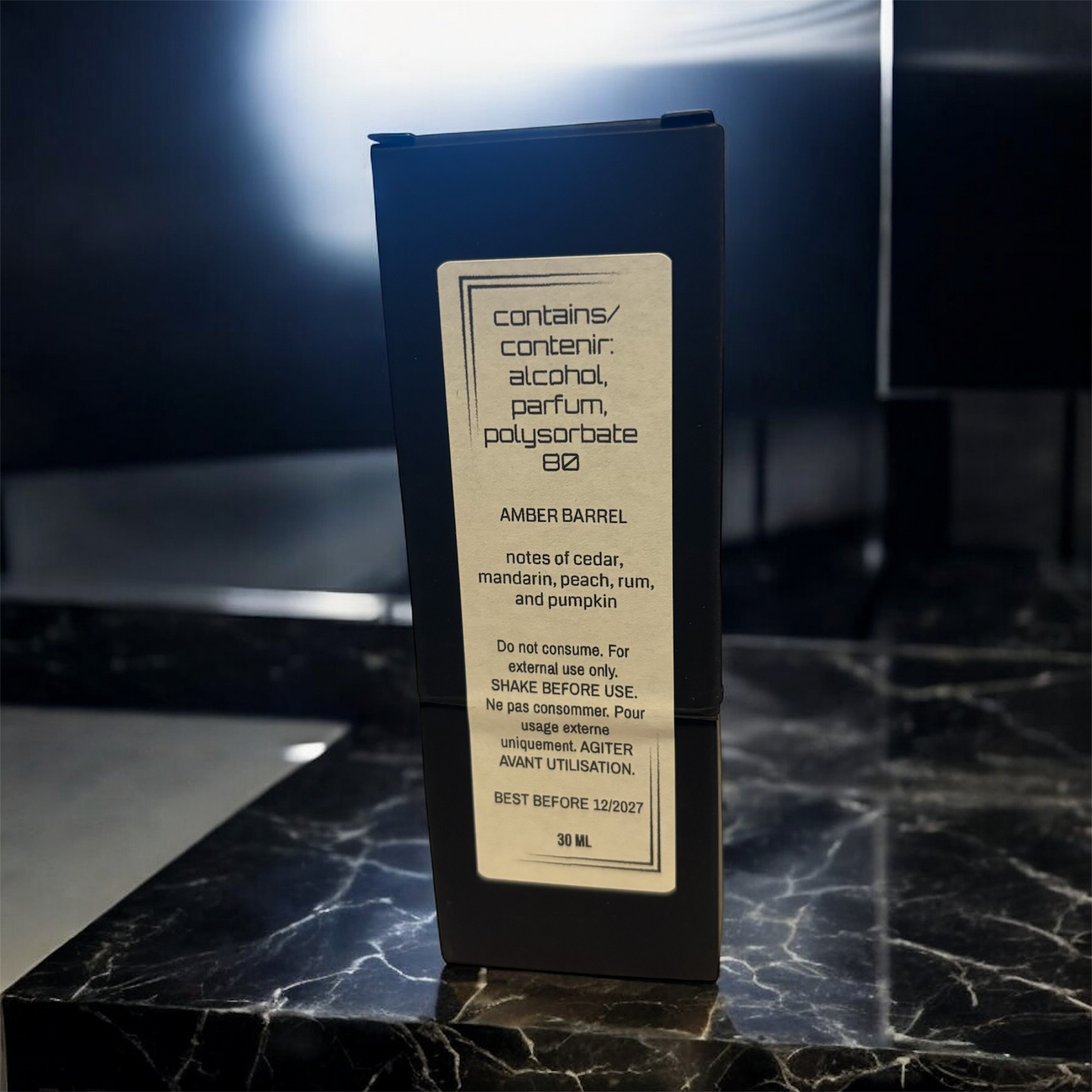 Sable Suede: Amber Barrel Eau de Cologne