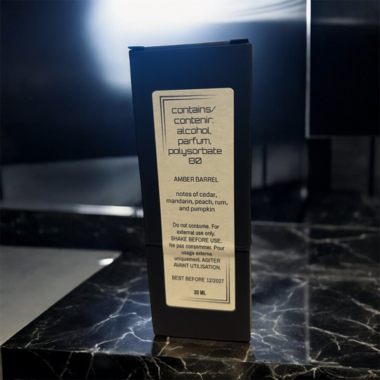 Sable Suede: Amber Barrel Eau de Cologne